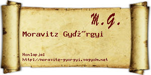 Moravitz Györgyi névjegykártya