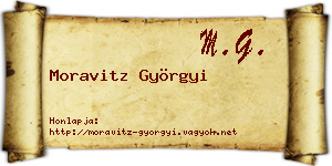 Moravitz Györgyi névjegykártya