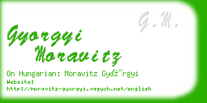 gyorgyi moravitz business card